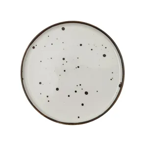 Lėkštė COTTAGE White, stačiu krašteliu, porcelianas, D 25 cm, H 2 cm, vnt