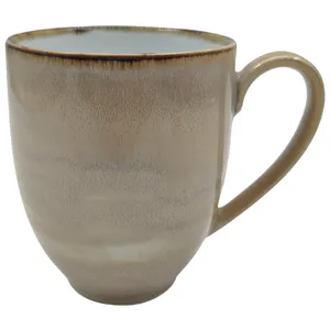 Puodelis Circle Sand, porcelianas, 400 ml, D 8,5 cm, H 11 cm, vnt