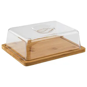 Padėklas Bamboo, su dangčiu, medis/PS, 24 x 18,5 cm, H 8 cm, vnt