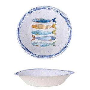 Vienkartinis dubenėlis Peixe, popierius/augalinė danga, 450 ml, 6 vnt