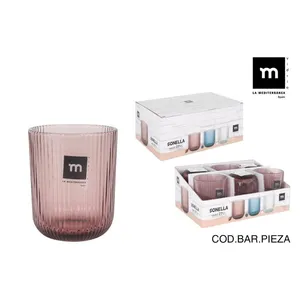 Stiklinė Sonella, rožinė, 270 ml, D 7,5 cm, H 9 cm, 6 vnt