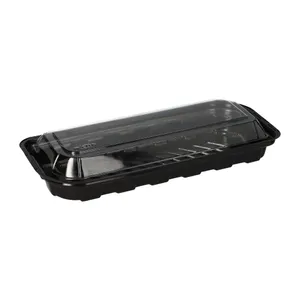 Dėžutė SUSHI, su dangteliu, R-PET, 210 x 88 x H 43  mm, 50 vnt
