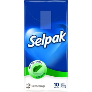 Vienkartinės nosinaitės SELPAK Menthol, 4 sluoksnių,1vnt