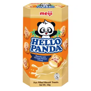 Karameliniai sausainiai MEIJI HELLO PANDA, 50 g