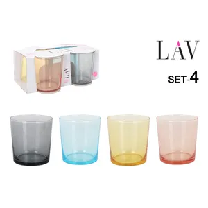 Stiklinė Gaia, įvairių spalvų, stiklas, 340 ml, H 9 cm, 4 vnt