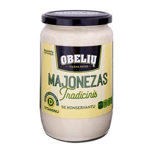 Majonezas OBELIŲ, Tradicinis, 62%, 0.65l