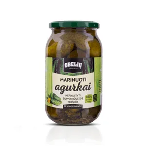 Marinuoti agurkai OBELIŲ, 860g/460g