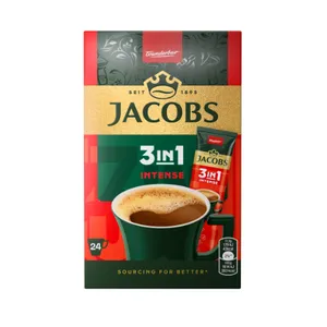Tirpiosios kavos gėrimas JACOBS 3 in 1 Intense, 24x11,1g dėžė