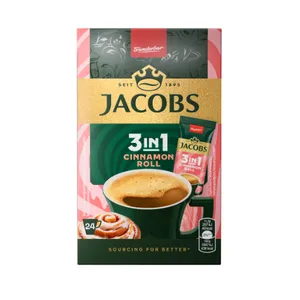 Tirpiosios kavos gėrimas JACOBS 3in1cinnamon roll, 24x11,2g dėžė