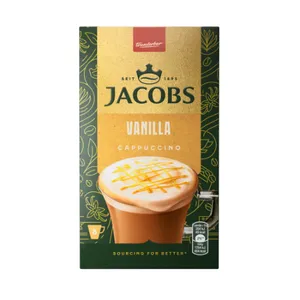 Kavos gėrimas JACOBS Cappuccino Vanilla, 8x12 g