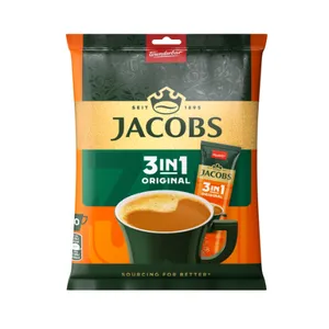 Tirpiosios kavos gėrimas JACOBS Original 3 in 1, maišelis, 10 x 12,6 g