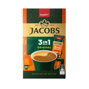 Tirpusis kavos gėrim. JACOBS 3in1, 20 x 12,6g