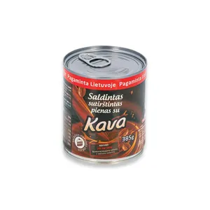 Sutirštintas pienas su kava, su dangteliu, 7%, 385 g