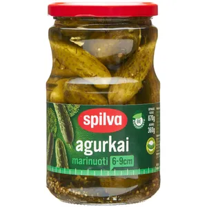 Marinuoti agurkai SPILVA, 670/360 g