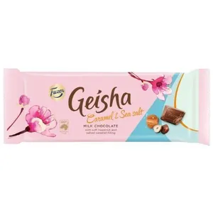 Šokoladas GEISHA su irisų įdaru ir druska 100g