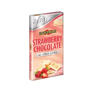 Braškinis šokoladas, be pridėtinio cukraus, 75g