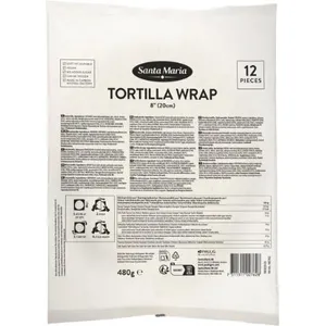 Tortilijos 8 '' SANTA MARIA, 20 cm,12vnt;480g