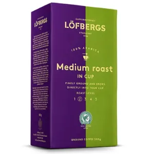 Kava LÖFBERGS LILA MEDIUM ROAST FILTER, malta, 500 g