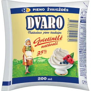 Grietinėlė, 35%, plėvelėje, 200 g