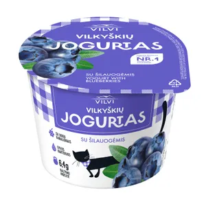 Jogurtas VILVI, su šilauogėmis, 3,5 % rieb., 200g