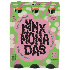 Gazuotas gaivusis gėrimas LYNXMONADAS Original x Zero sugar, 6x330ml