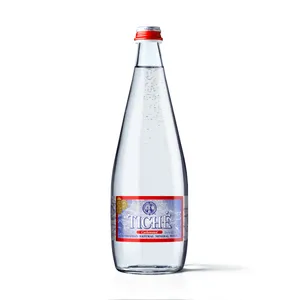 Gazuotas natūralus mineralinis vanduo TICHĖ, 0,7 l, stiklas