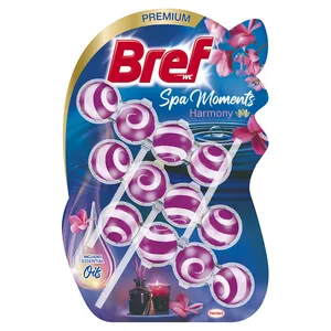 WC valiklis – gaiviklis BREF, Spa Moments Harmony, 3x50 g