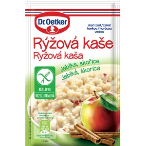 Ryžių košė DR.OETKER, su obuoliais ir cinamonu, BE GLITIMO, 52g