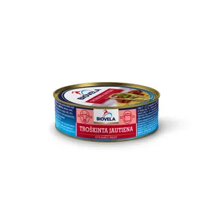 Troškinta konservuota jautiena BIOVELA, 240 g