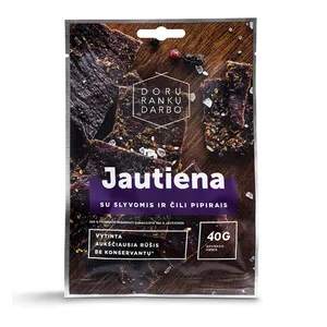 Vytinta jautiena su slyvomis ir čili pipirais, 40g