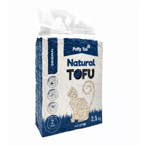 Tofu kraikas PUFFY TAIL ORIGINAL, 2 mm granulės, 2,5 kg