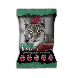 Alpha Spirit Snacks Cat skanukai katėms su antiena 50g