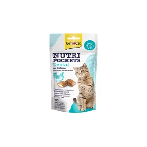 Skanėstas katėms, GIMCAT NUTRI POCKETS, dantų priežiūrai  60 g