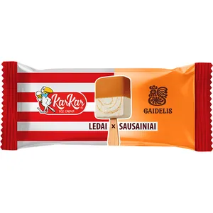 Valgomieji ledai KAR KAR, su sausainių įdarų, 52 g