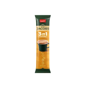 Kavos gėrimas JACOBS 3in1 Caramel, dėžutė,10x11.2g