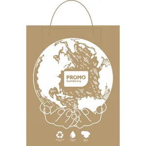 Popierinis pirkinių maišelis PROMO Cash&Carry, 32 x 17 x 41 cm, vnt