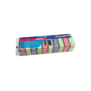 Kempinė - šveistukas VILEDA Rainbow, 9,5 x 6,8 x H 3 cm, 10 vnt.