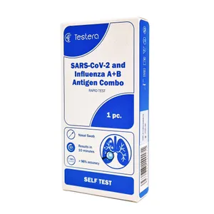SARS-CoV-2 ir Gripo A+B antigenų sudėtinis greitasis testas, TESTERA, 1 vnt
