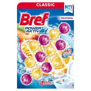 WC valiklis BREF Power Active Fruitopia, 3x50g