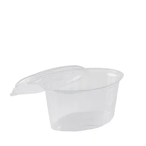 Indelis padažui, su atlenkiamu dangteliu, ovalus, PET, 100 ml, 100 vnt