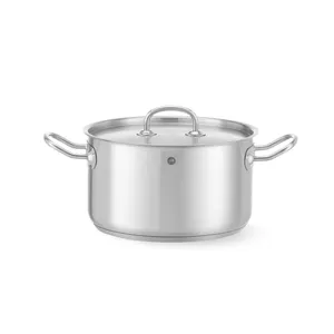 Puodas Kitchen, su dangčiu, nerūdijantis plienas, 6 l, D 24 cm, H 13,5 cm, vnt