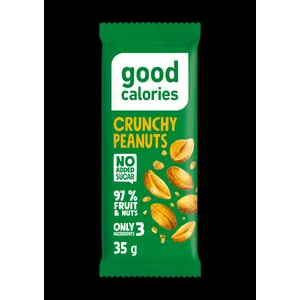 Datulių batonėlis GOOD CALORIES, su žemės riešutais, 35 g