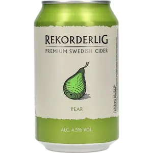 Sidras REKORDERLIG, Pear, 4,5% 0,33 l, skardinė