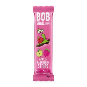 Obuolių ir aviečių juostelės BOB SNAIL, 14 g