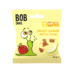 Obuolių kriaušių užkandis BOB SNAIL, 20 g