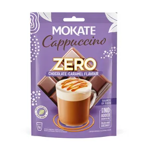 Tirpūs kavos gėrimo milteliai MOKATE CAPPUCCINO ZERO, šokolado ir karamelės skonio, 20g