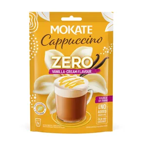 Tirpūs kavos gėrimo milteliai MOKATE CAPPUCCINO ZERO, vanilės skonio, 20g