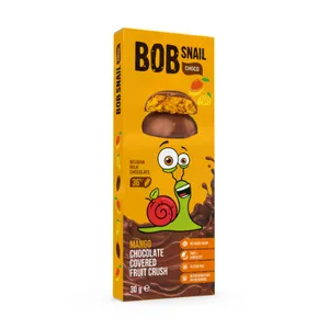 Mango saldainiai pieniniame šokolade BOB SNAIL, 30 g