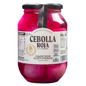 Raudonieji svogūnai  MAESTROS ACEITUNEROS, marinuoti, 800/420 g
