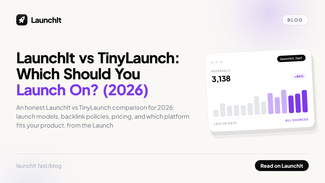 LaunchIt vs TinyLaunch: Which Should You Launch On? (2026)